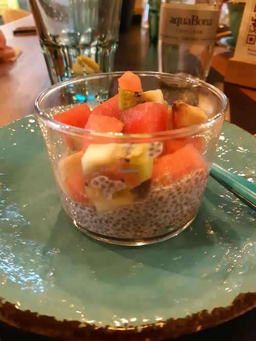 Menu of the day / Dessert / Chia pudding (oat milk)  at A Vocados de Cine in Barcelona