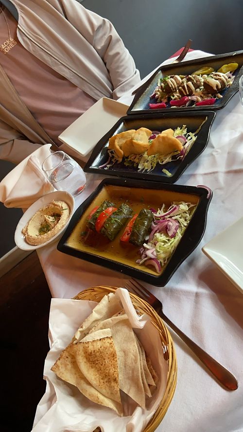 A selection of mezze dishes   at Aqua Food & Mood Lebanese in Warwick