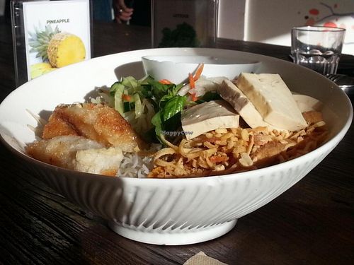 noodle dish at Chau Veggie Express in Vancouver