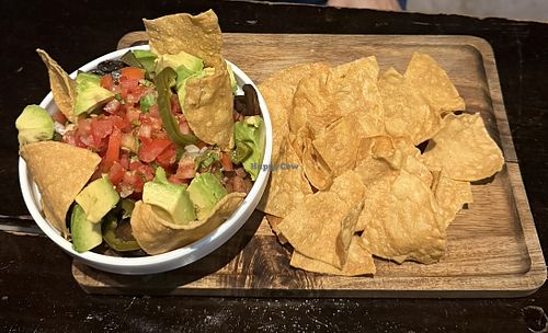 Chifrijo, listed as a starter but easily big enough for a main course  at Kooks Smokehouse and Bar in Santa Teresa