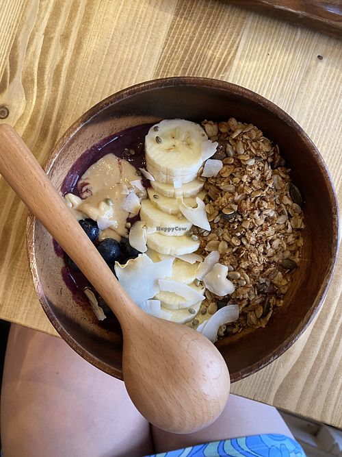 açai bowl  at Gecko Coffeehouse in East London