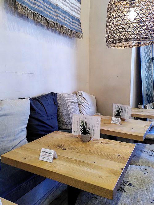 Eat-in space (Ground floor) at Gecko Coffeehouse in East London