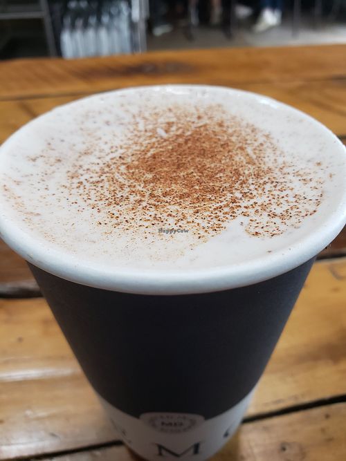 Chai tea with oat milk at Ceremony Coffee Roasters in Annapolis