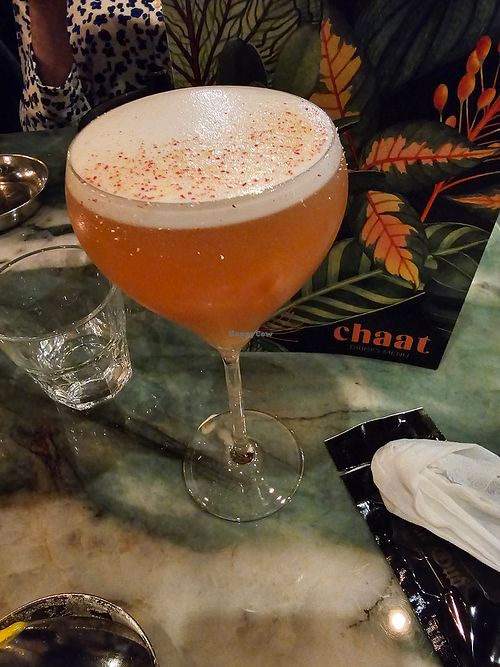 The Rajistar martini cocktail. at Chaat Indian Tapas & Lounge in West Kirby