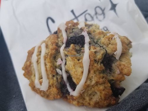 Amazing blueberry scone. The dough is so airy. at Catoo Vega Club in Montreal