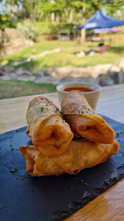 Veg spring rolls at WAMA Africa in Nairobi