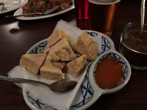 #vegan Fried tofu appetizer  at Sawasdee in Soquel