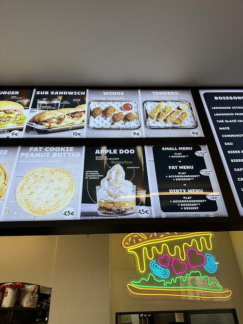 Menu  at Jimmy's Street Food in Paris