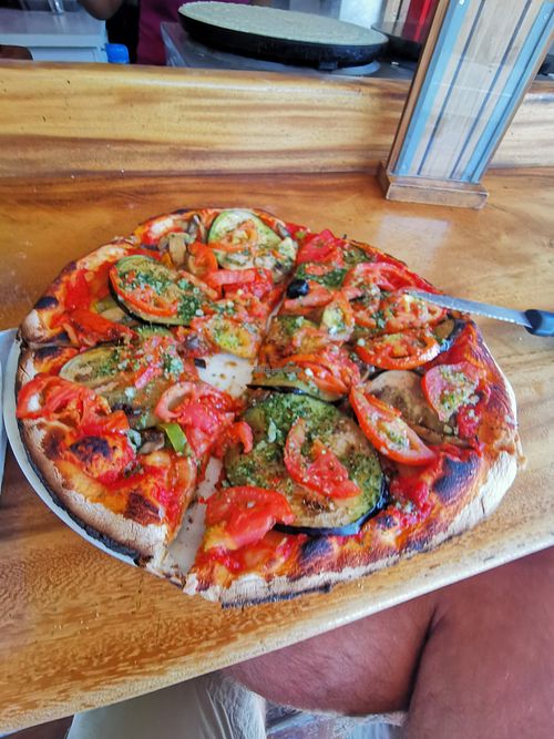 Pizza at Allo Pizza in Moorea