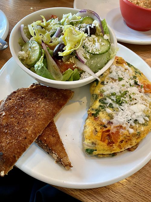 Mediterranean omelet with salad subbed for potatoes  at Graze Kitchen  in Las Vegas