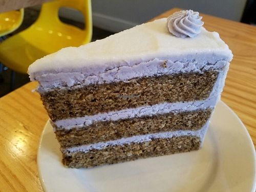 lavender English breakfast cake at Dulce Vegan Bakery and Cafe in Atlanta