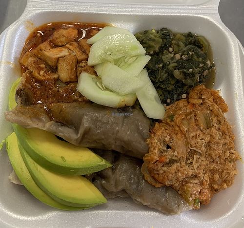 Medium plate at Eden's Vegan Eatery in St Croix