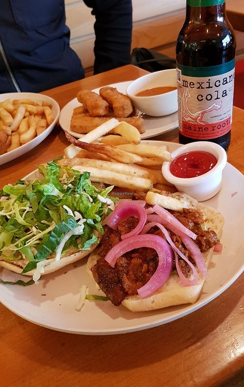 Vegan barbacoa at Veggie Grill - Farmers Market in Los Angeles