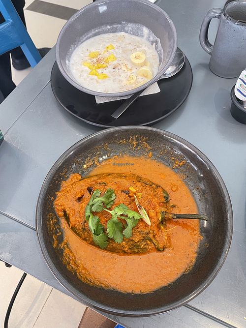 Stuffed pepper and oatmeal  at Fredy's Tucan in Puerto Vallarta