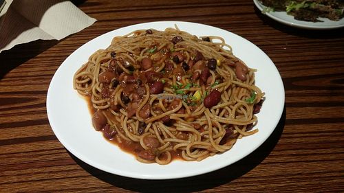 Chili spaghetti at Chīsù De - Veggie Table in Beijing