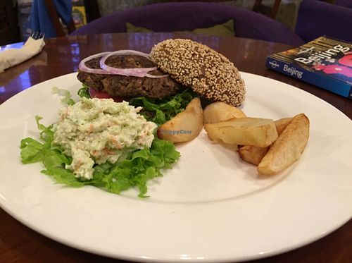 mushroomburger at Chīsù De - Veggie Table in Beijing