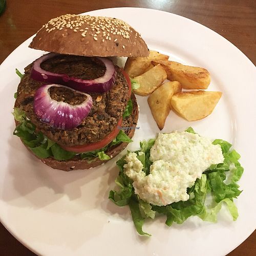 Mushroom burgers  at Chīsù De - Veggie Table in Beijing