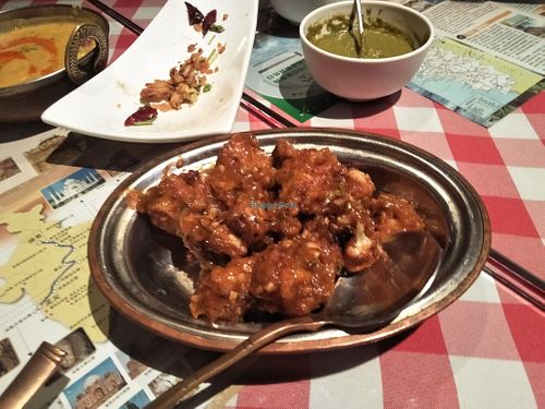 Sweet deep fried cauliflower at Indian Kitchen (Hongmei) in Shanghai