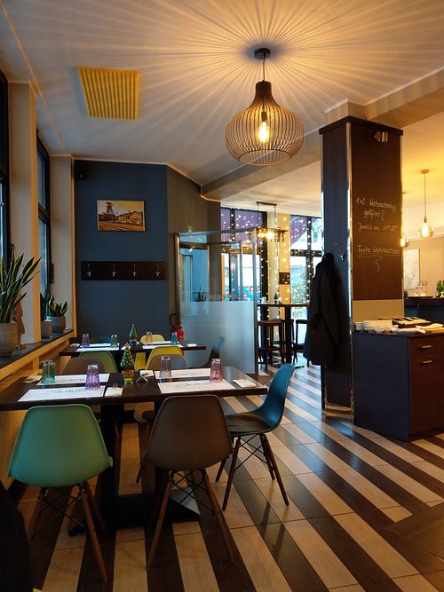 Front of the restaurant at Emma's in Bochum