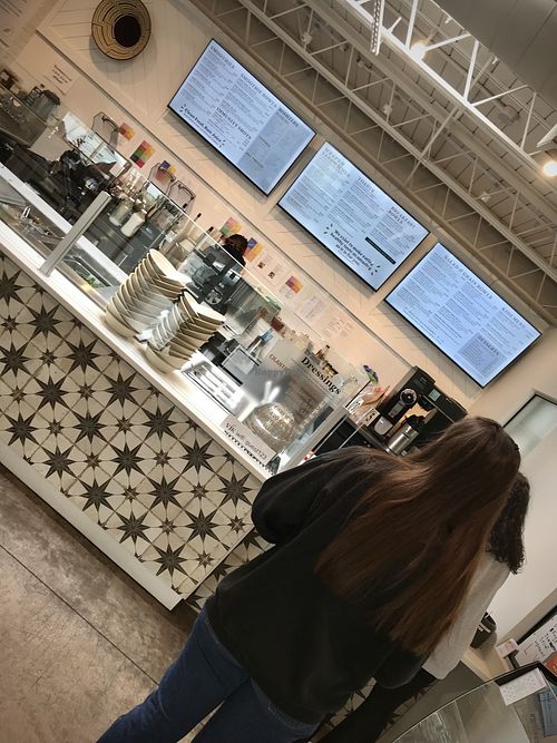 order at counter + they bring it out to you  at Village Juice & Kitchen in Harrisonburg