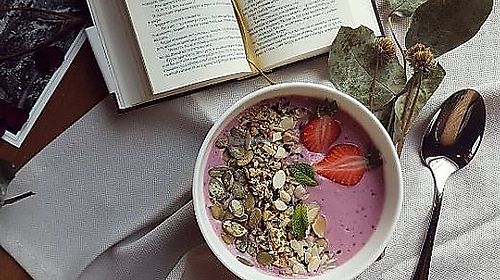 strawberry&banana smoothie  at Ola Healthy Cafe in Khmelnytskyi
