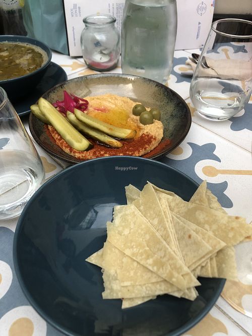 Hummus to share  at Fala Fala in Funchal