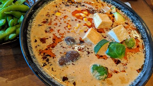 Ya Sai Soy ramen extra spicy.  Full bodied flavor with a kick!! at Daikoku in Spring