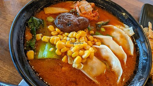 Kimchee Dumpling Ramen.  Great light flavor and good portions! at Daikoku in Spring
