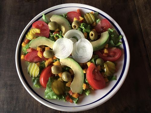 Fresh, delicious ensalada . at La Tasca in Misahualli