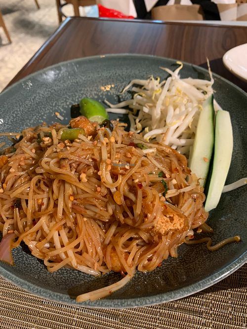 Vegan pad Thai  at Monsoon HK in Kowloon
