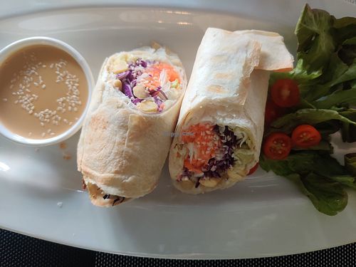 Chickpea wrap at Plant-erian in Krabi