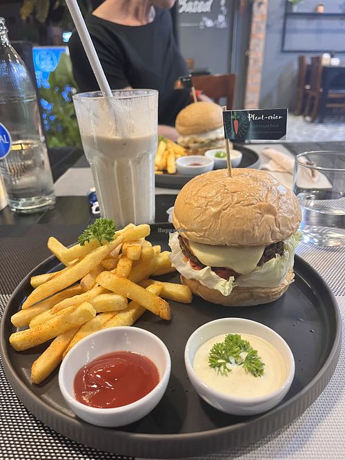Cashew burger   at Plant-erian in Krabi