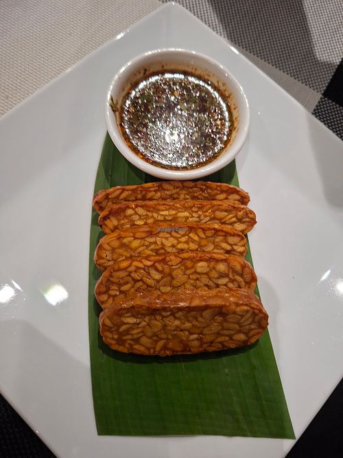 Fried tempeh at Plant-erian in Krabi