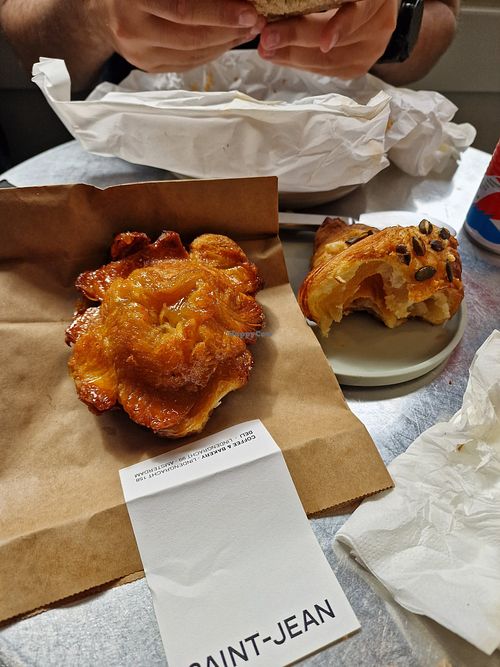 OMG this caramelized croissant is to die for at Saint-Jean in Amsterdam