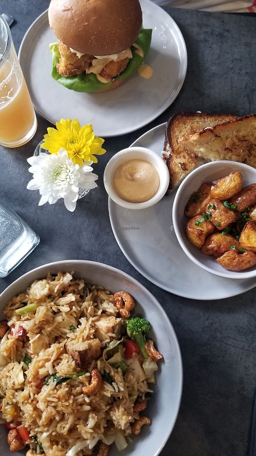 Vegan table at Earthen  in Brooklyn