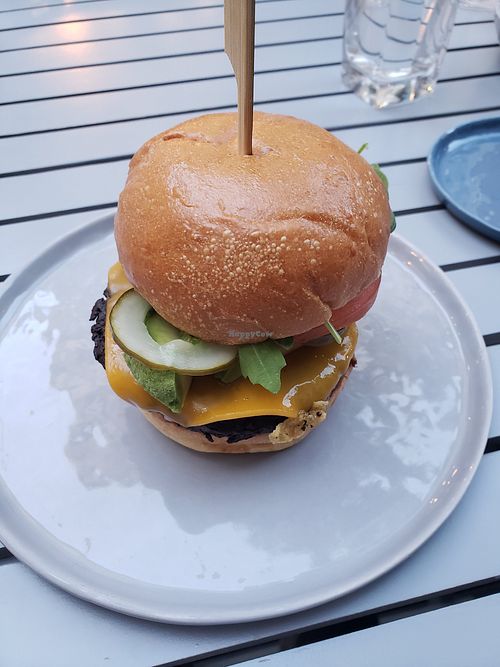 Earthen burger at Earthen  in Brooklyn