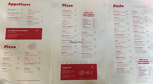Menu   at Happy Italy - Binnenrotte in Rotterdam