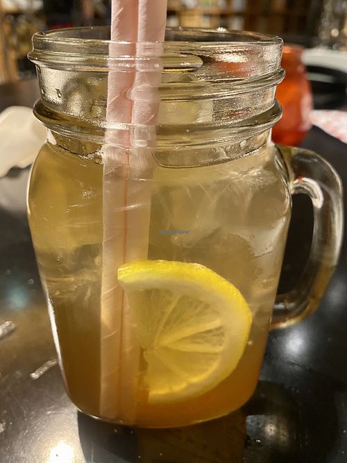 Homemade iced tea  at Happy Italy  in Tilburg