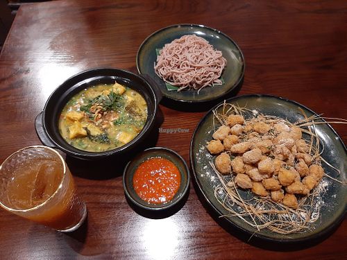 Banana and tofu stew served with rice noodles.
The fried mushroom is a must! at CHAM in Hanoi