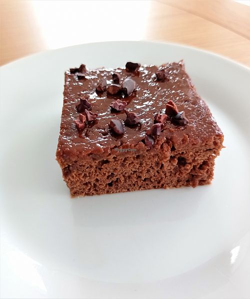 Vegan cocoa cake with organic cocoa nibs and grape syrup at WeVegan in Ballincollig
