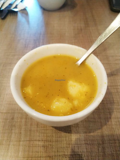 Sopa del almuerzo (lunch soup) at Mile Time in Quito
