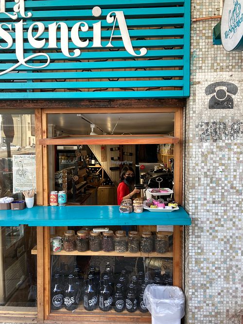 Coffee window at Emporio La Resistencia in Valdivia