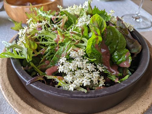 Salad at Explora Valle Sagrado in Urquillos