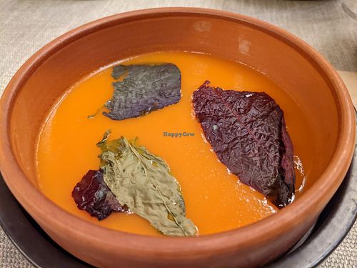 Carrot emulsion at Explora Valle Sagrado in Urquillos