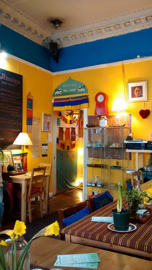 The tea room entrance. at Himalaya Vegetarian Cafe in Edinburgh