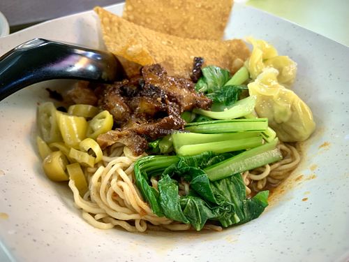 Wanton Mee: nice 👍🏽   at Li Jie's Kitchen 長春蔬食 in Central Singapore