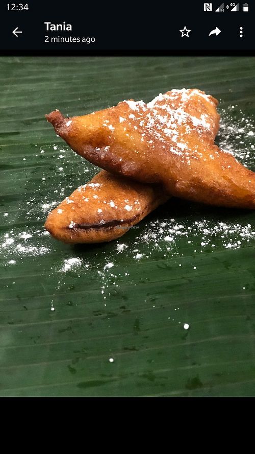 Pisang goreng. Fried banana at Toko Tanja in Zwolle