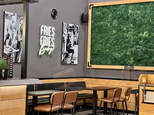 inside seating at Frittenwerk - Hbf Leipzig in Leipzig