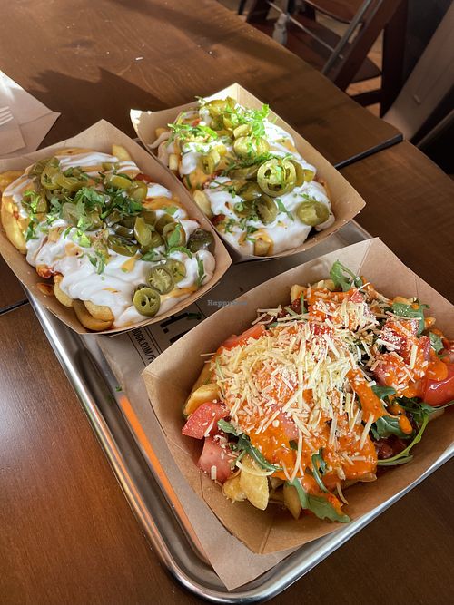 Chili cheese and bolo fries  at Frittenwerk - Hbf Leipzig in Leipzig