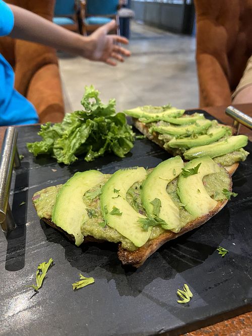 Avocado toast minus tomatoes  at Quyu's Taproom in Jaipur